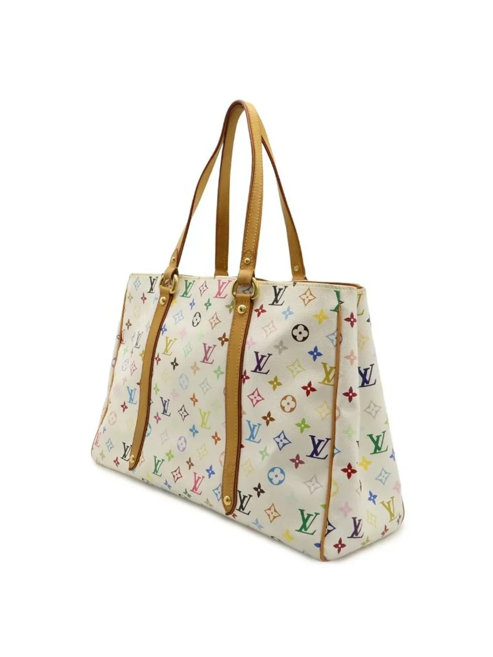 Louis Vuitton Monogram Multicolor Aurelia GM Tote Shoulder Bag Blanc White